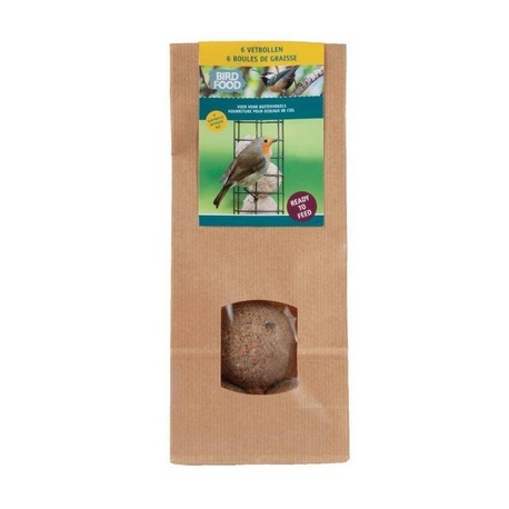 Boules de graisse sans filet pour oiseaux 6x90 gr